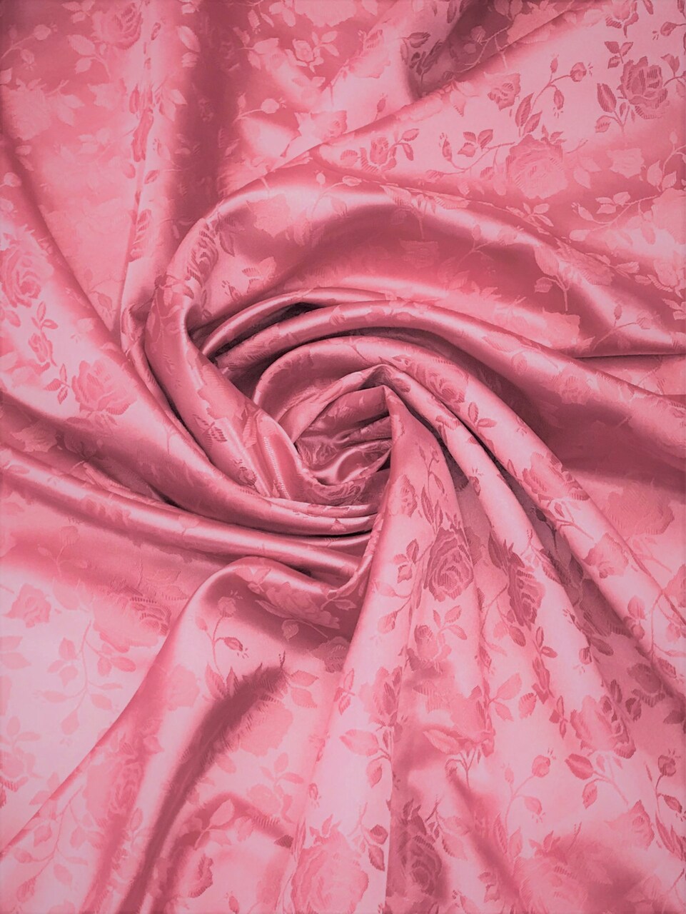 1 Yard Reversible Dusty rose Jacquard Satin for tablecloth overlays curtains 58/60 inches wide